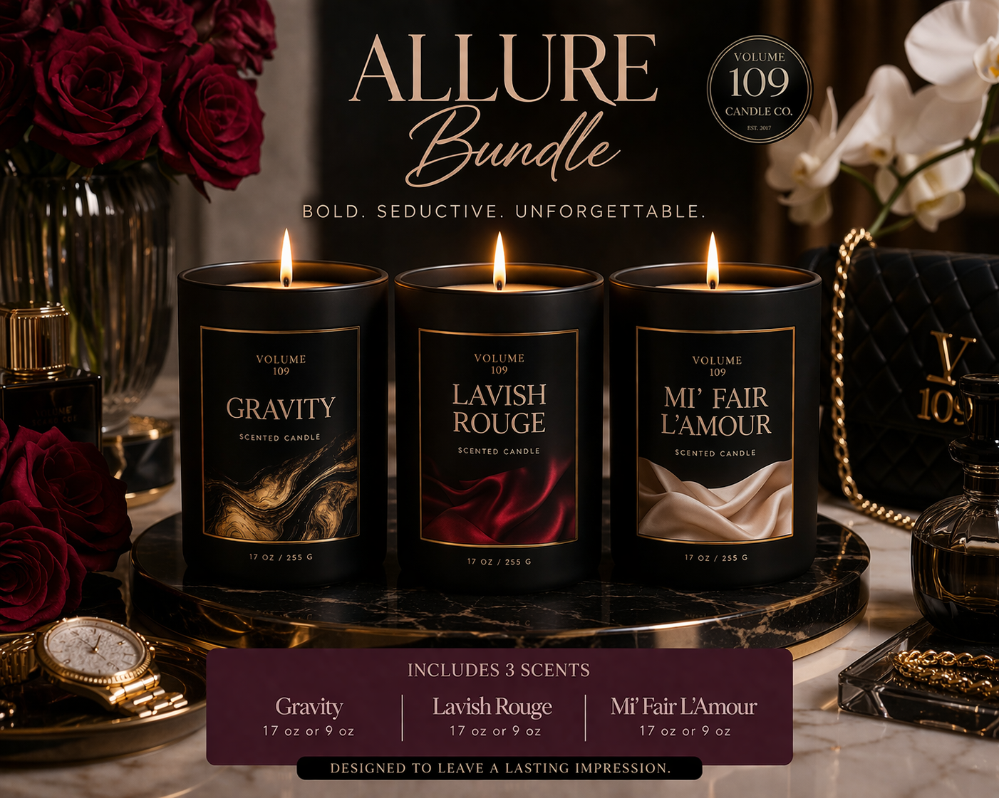 Fragrance Bar Exclusives - Allure Exclusive (3-17oz Scented Candles)