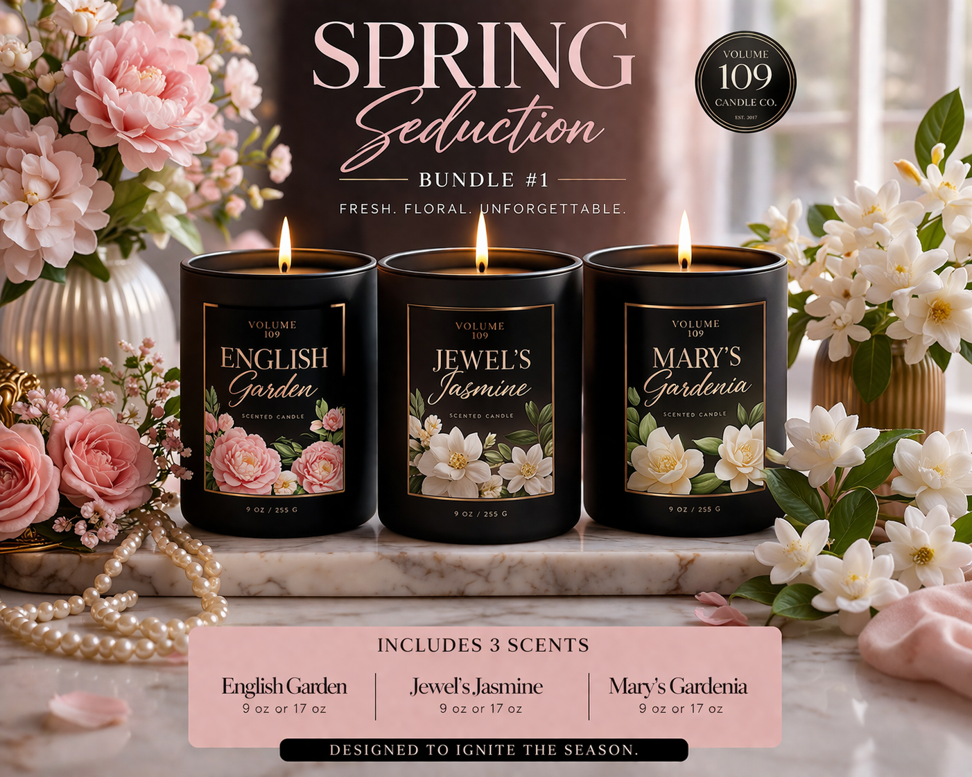 Fragrance Bar Exclusives - Spring Seduction #2 (3-17oz Scented Candles)