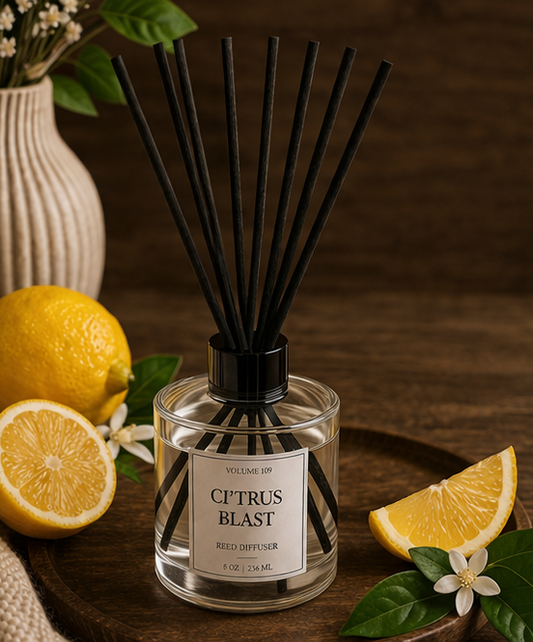 Ci'Trus Blast Reed Diffusers (Vessel & 8 Reed Sticks)
