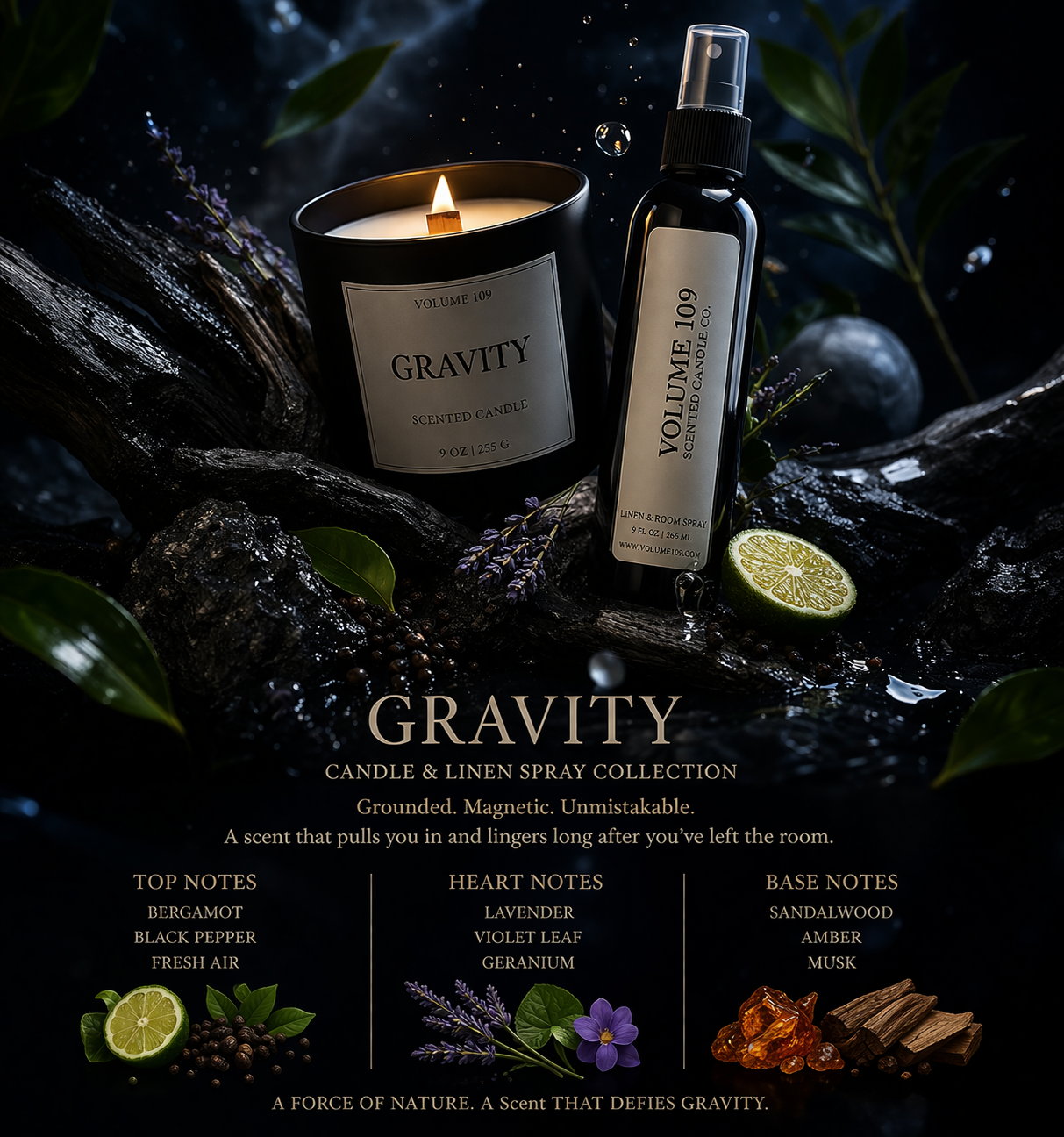 Fragrance Bar Exclusives - Gravity Scented Candles & Linen & Room Spray