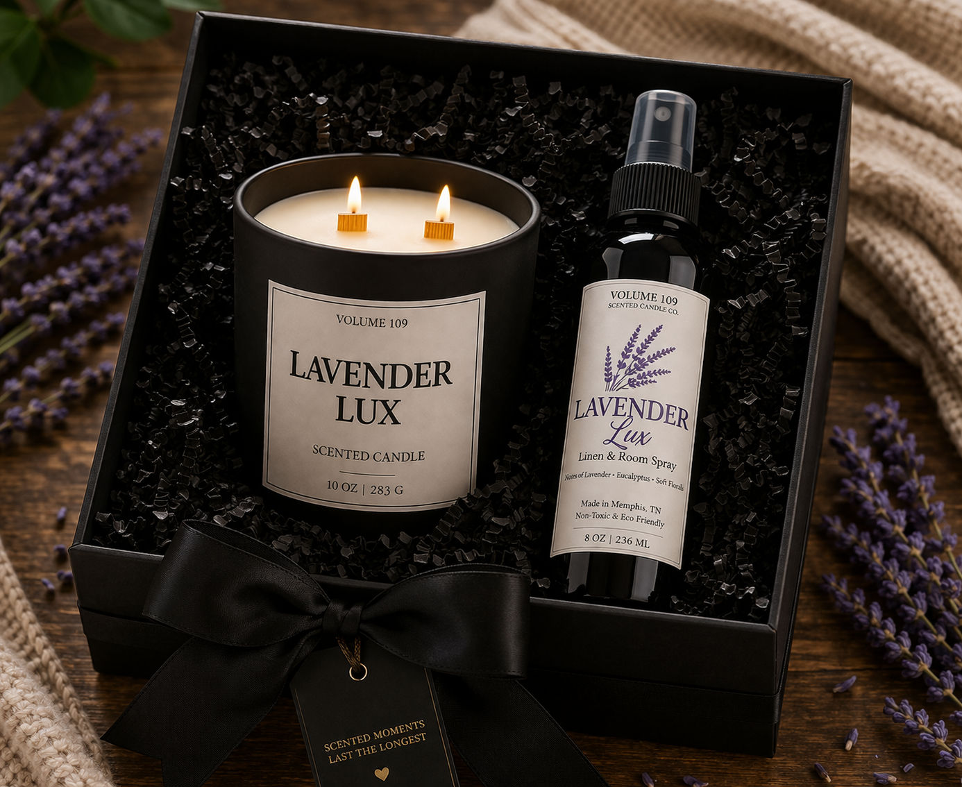 Fragrance Bar Exclusives - Lavender Lux Scented Candles & Linen & Room Spray