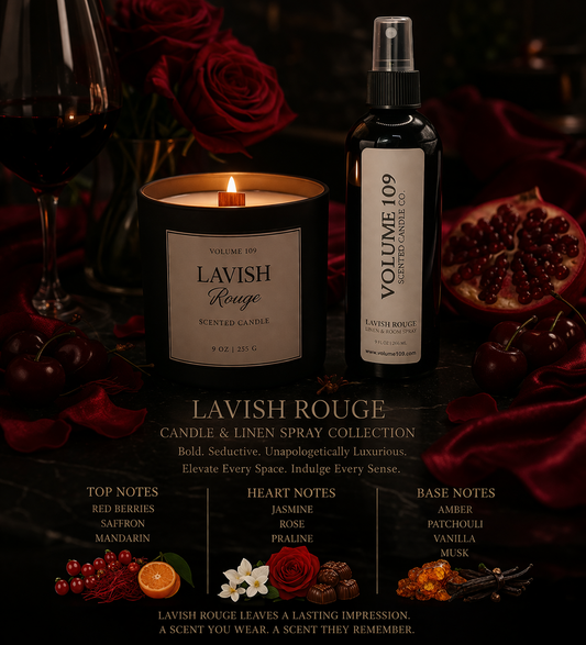 Fragrance Bar Exclusives - Lavish Rouge Scented Candles & Linen & Room Spray