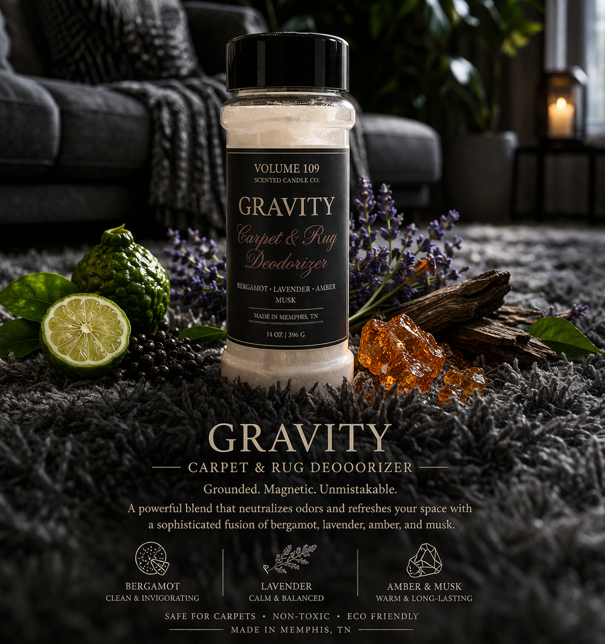 Gravity Carpet and Rug Deodorizer